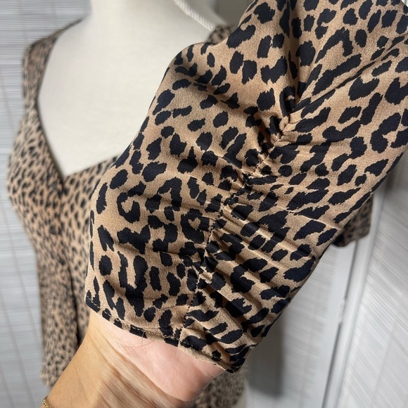 Frame Silk Animal Print Blouse - Picture 3 of 9